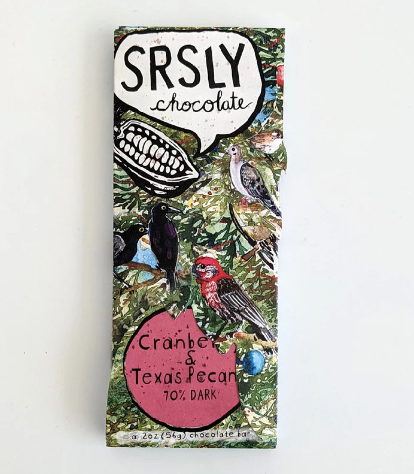 SRSLY Cranberry & Texas Pecan Chocolate Bar