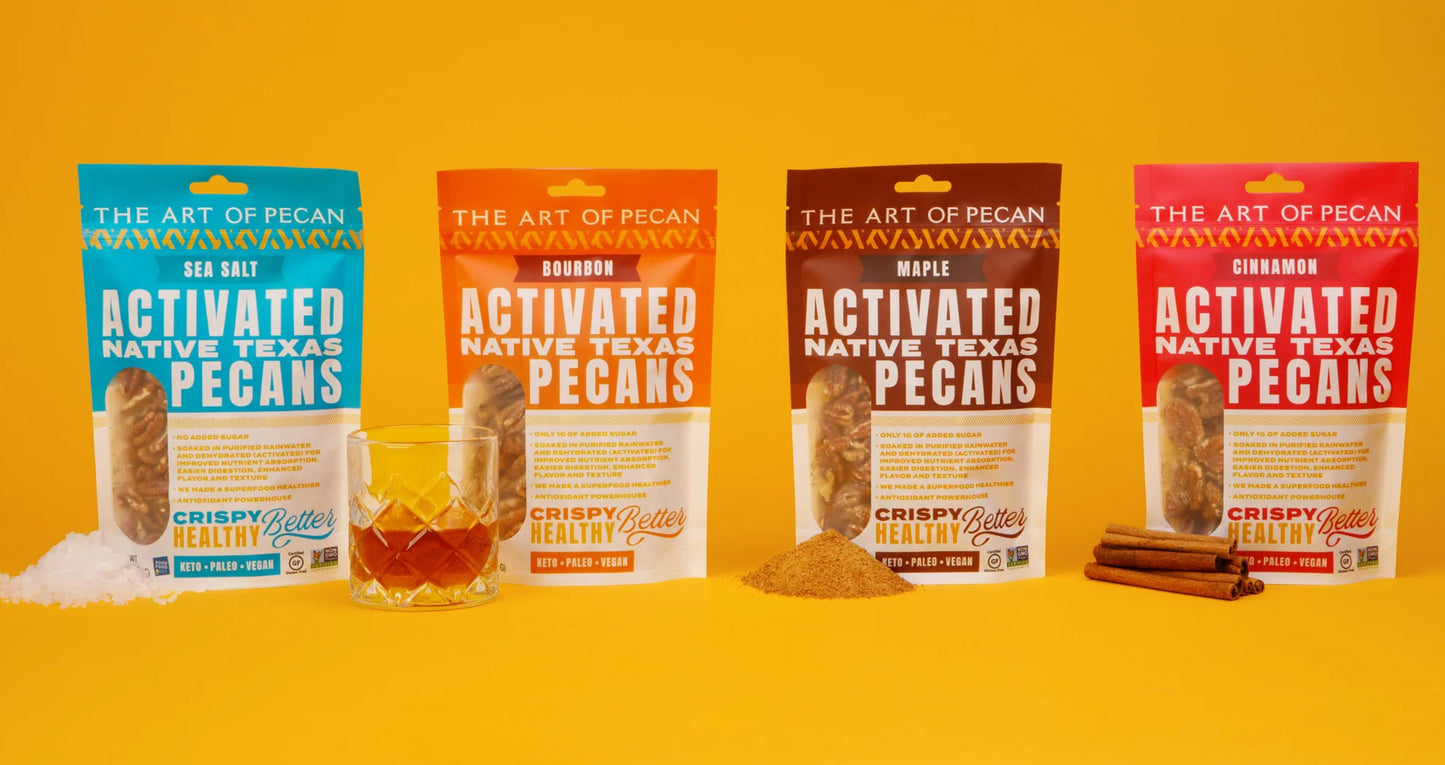 The Art of Pecan Activated Native Texas Pecans - Bourbon