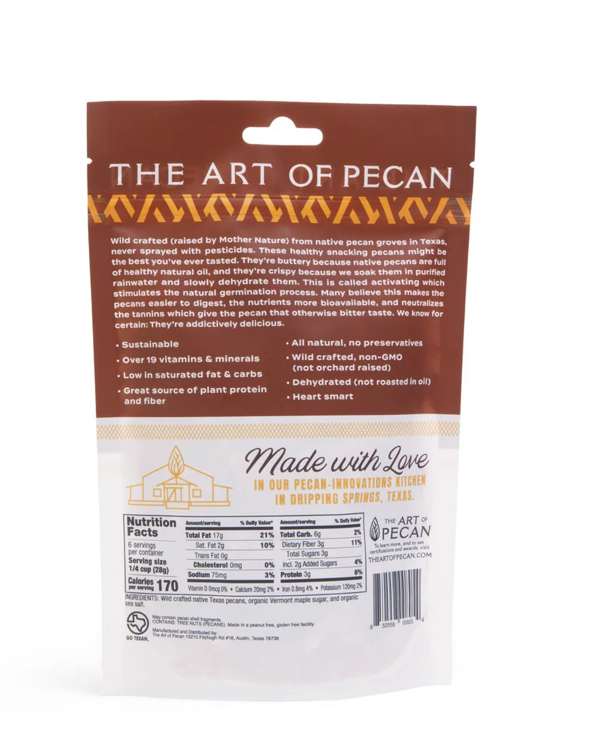 The Art of Pecan Activated Native Texas Pecans - Maple