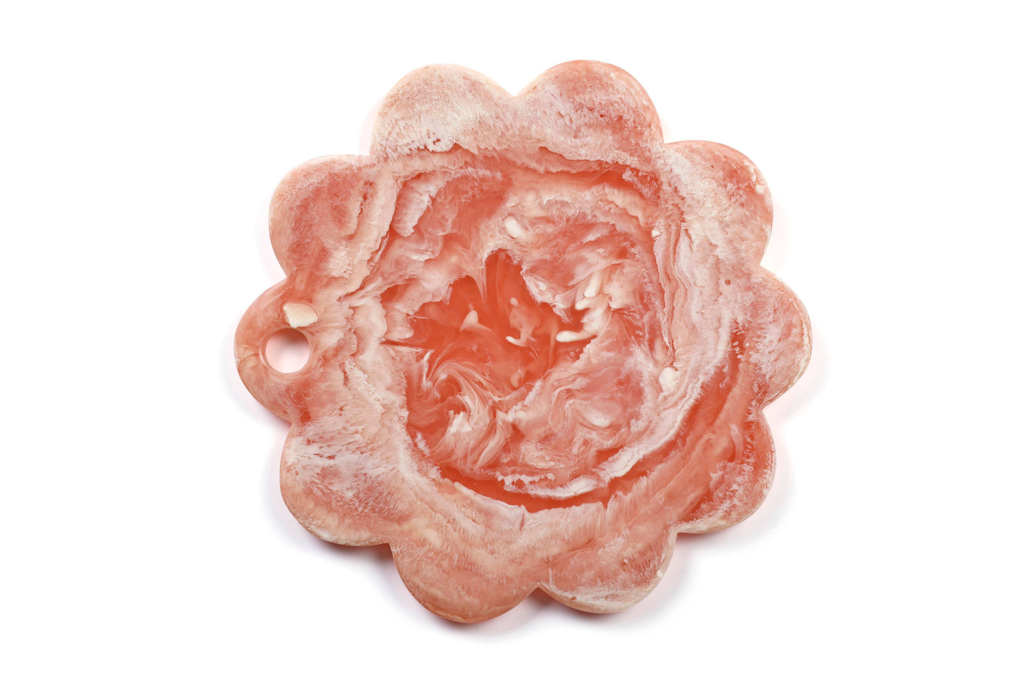 Scallop Resin Cheese Charcuterie Board, Pink