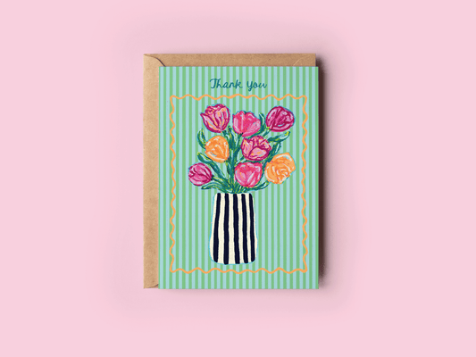 Thank You Tulips Greeting Card